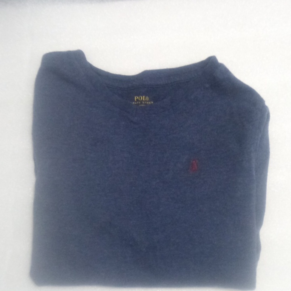 Boys Ralph Lauren polo blue long sleeve shirt size 6